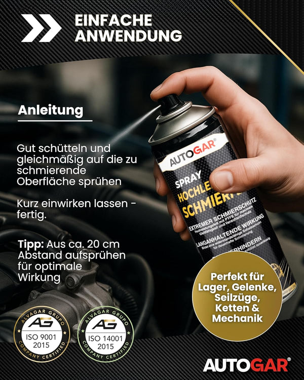 HOCHLEISTUNGS SCHMIERFETT Spray mit PTFE – 400 ML