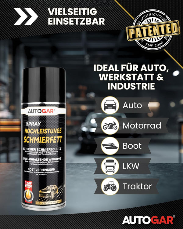 HOCHLEISTUNGS SCHMIERFETT Spray mit PTFE – 400 ML