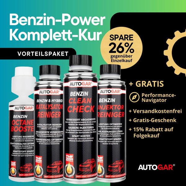BENZIN-POWER KOMPLETT-KUR – Vorteilspaket (4-teilig)