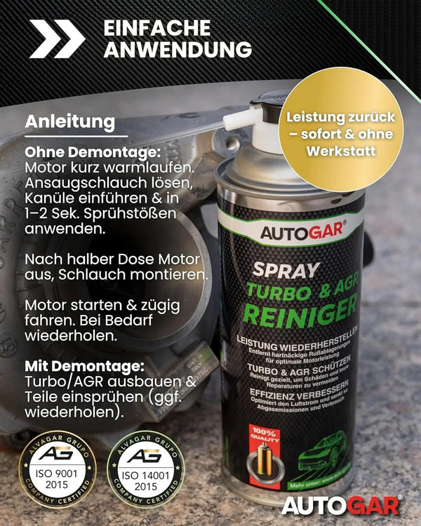 TURBO & AGR REINIGER SPRAY – Motorleistung & Effizienz zurückholen